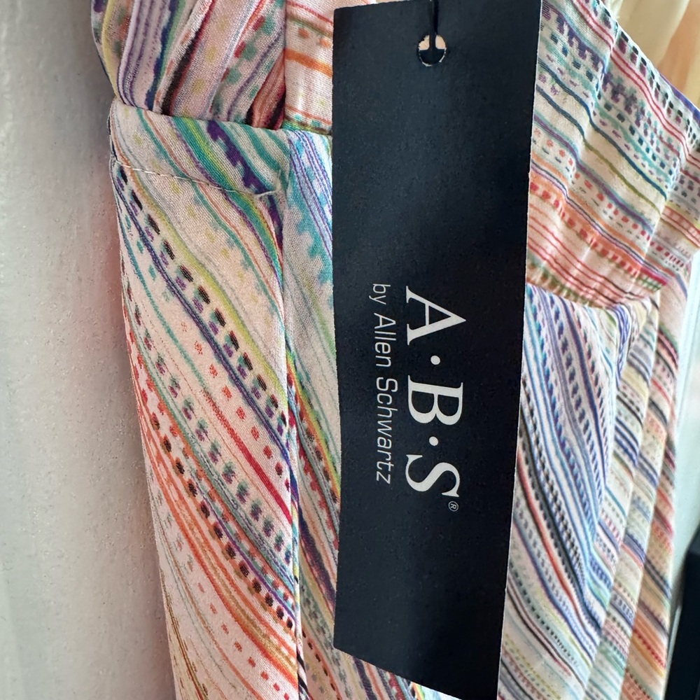 A.B.S. Allen Schwartz Multicolor Striped Deep V Halter
Dress Size 2 NWT - Picture 4 of 7